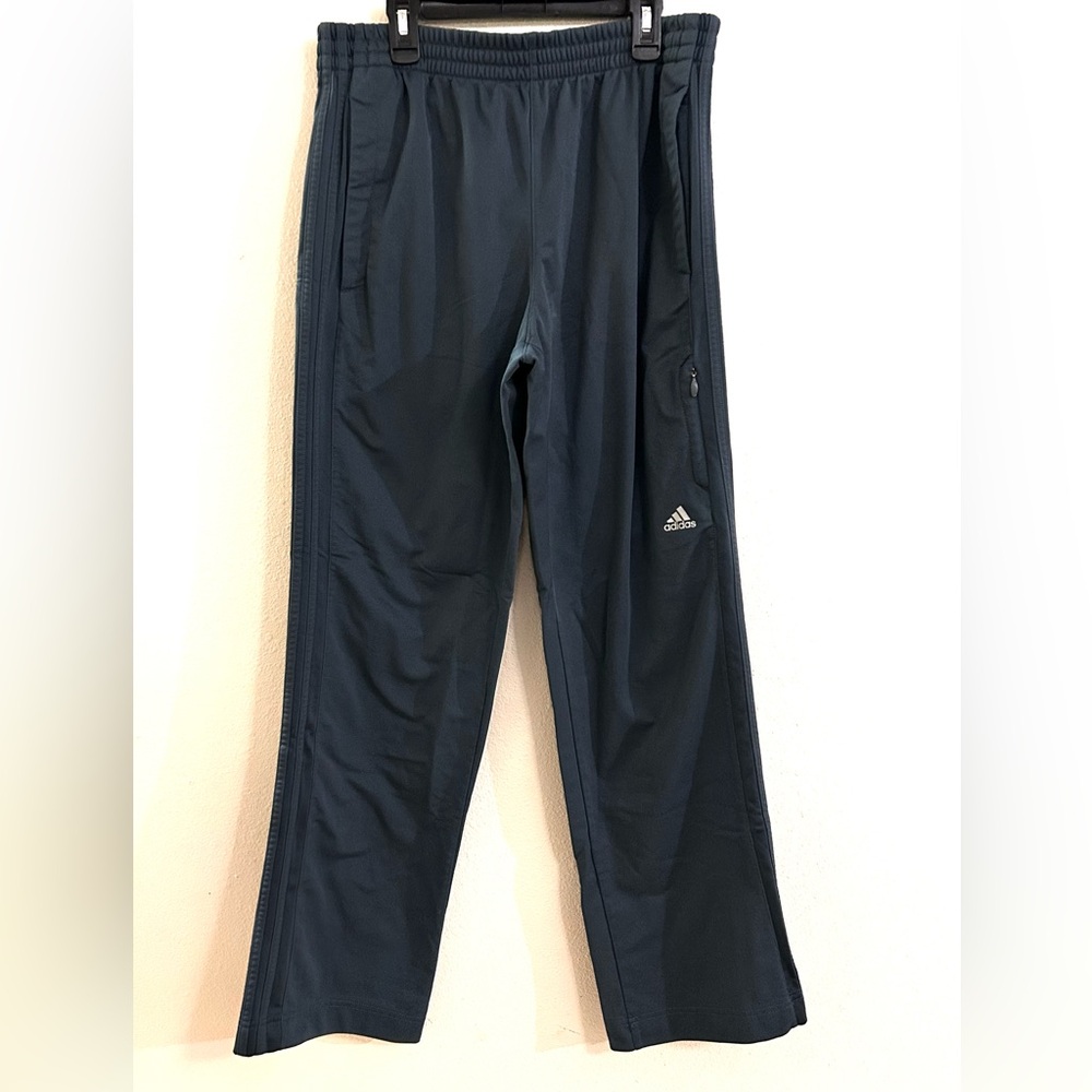 Adidas Men’s Black Track/Joggers size Large stripes lounge drawstrings